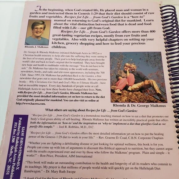 Vintage Recipes For Life From God's Garden Cookbook Natural Healthy Easy - Picture 5 of 12